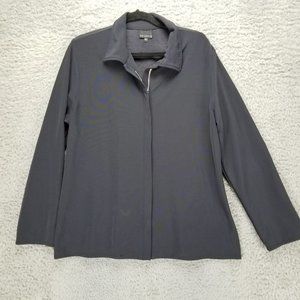 Also Known As Jacket Womens XL Black Stretch Nylon Long Sleeve Full Zip